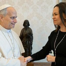 Papa León XIV y María Corina Machado