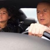 Michelle Rodriguez y Vin Diesel, en una escena de la nena entrega de "Fast & Furious"