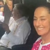 AMLO y Sheinbaum abordan el Tren Interoceánico