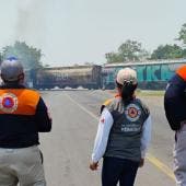 choque pipa diesel tren Tres Valles dos muertos