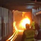 explosion incendio vias Metro San Antonio Abad
