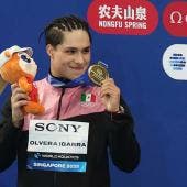 Osmar Olvera obtuvo la medalla de oro en el trampolín de tres metros 