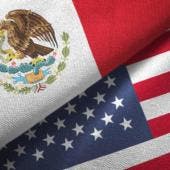 Banderas México y Estados Unidos