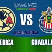 Actualmente, el América ocupa el segundo lugar del torneo con 17 puntos, mientras que Chivas atraviesa un mal momento con apenas 4 unidades en el sitio 16 de la tabla.