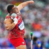 El lanzador solo fue superado por el estadounidense Ryan Crouser, actual dominador de la disciplina