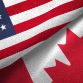 Banderas EU y Canadá