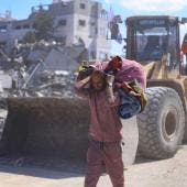 Entre escombros la Franja de Gaza