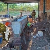 áreas de almacenamiento de precursores químicos