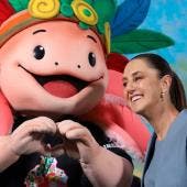 Claudia Sheinbaum Pardo y la mascota del Mundial