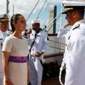 Sjeinbaum con la Armada de México