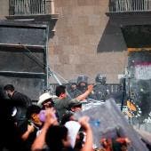 Generación Z contra policías en el Zócalo