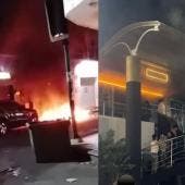 Hombres armados presuntamente incendiaron dos bares en Villaflores, Chiapas