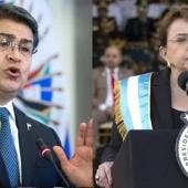 Juan Orlando Hernández y Xiomara Castro