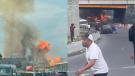 Un incendio registrado la tarde de este martes en una pipa a la altura del Puente de La Concordia, en la alcaldía Iztapalapa, provocó la suspensión de varios servicios de transporte