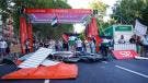 Marcha pro Palestina en la vuelta de España