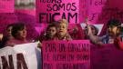 Protesta afuera de Palacio Nacional