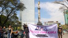 Karla Patricia Cortes Cervantes protestan