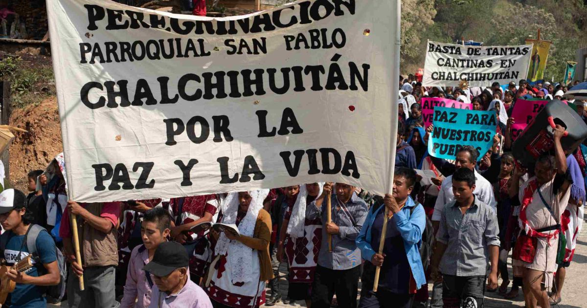 Indígenas exigen un alto al narcotráfico y a la violencia en Chiapas