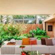 Sala con jardín decoración interiores