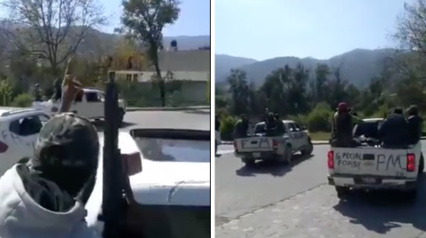 Hombres armados se pasean por calles de Almoloya de Alquisiras