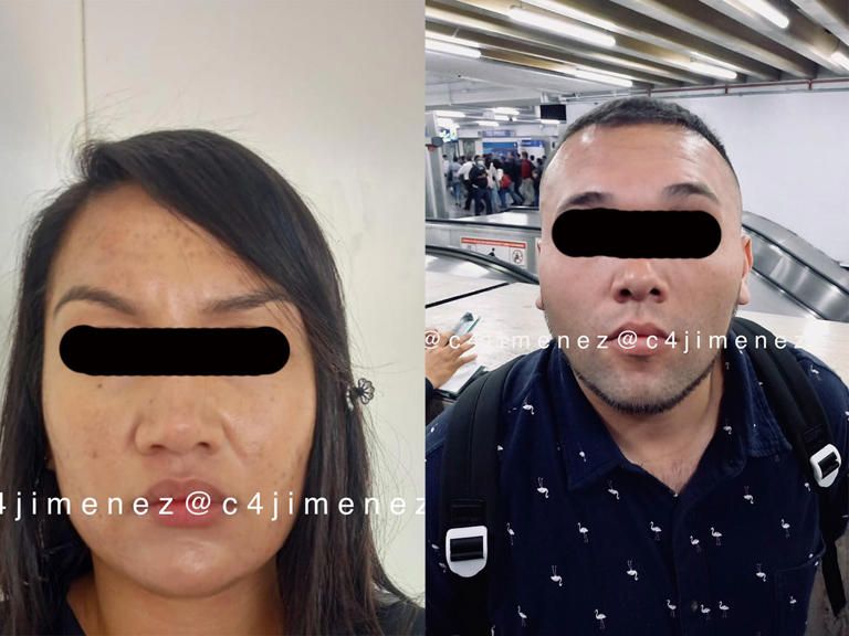 Detienen a pareja extranjera por robar celulares en el Metro de CDMX