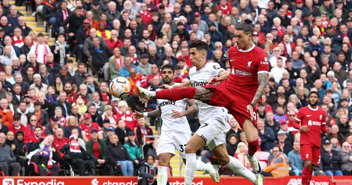 Liverpool arrolla al West Ham de Edson Álvarez con cátedra de Darwin Núñez