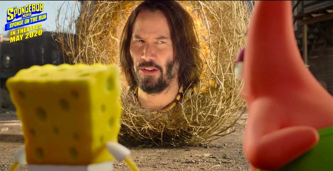 Keanu Reeves, 'el sabio' que ayuda a Bob Esponja en nueva cinta [Tráiler]