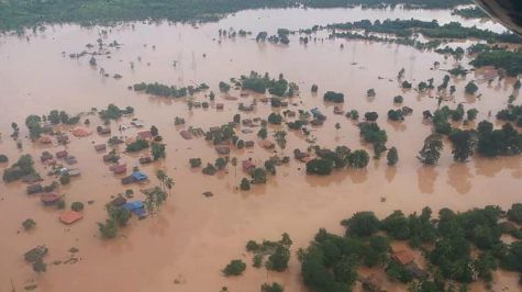 Camboya se inunda por fractura de presa hidroeléctrica en Laos