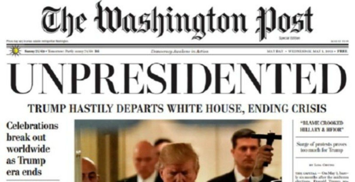 Edición de The Washington Post sobre renuncia de Trump era falsa