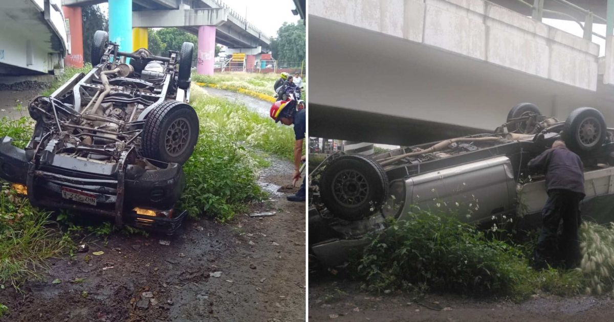 Video | Camioneta cae de puente en Tlalnepantla por fuertes lluvias ...