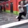 Pelea en estación chabacano dentro del metro de la CDMX