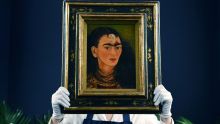  Obra de la artista mexicana Frida Kahlo, titulada 'Diego y yo'.