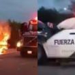 Enfrentamiento en NL deja tres delincuentes abatidos; una patrulla fue incendiada