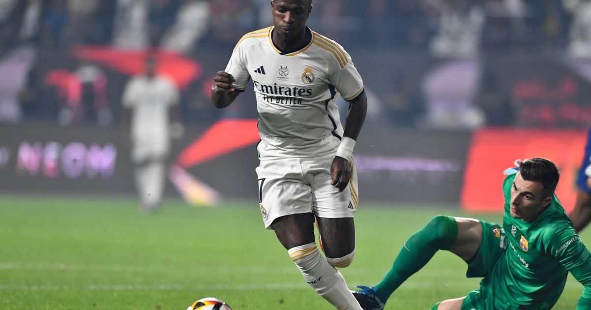 Real Madrid le gana al Barcelona la Supercopa con hat trick de Vinicius