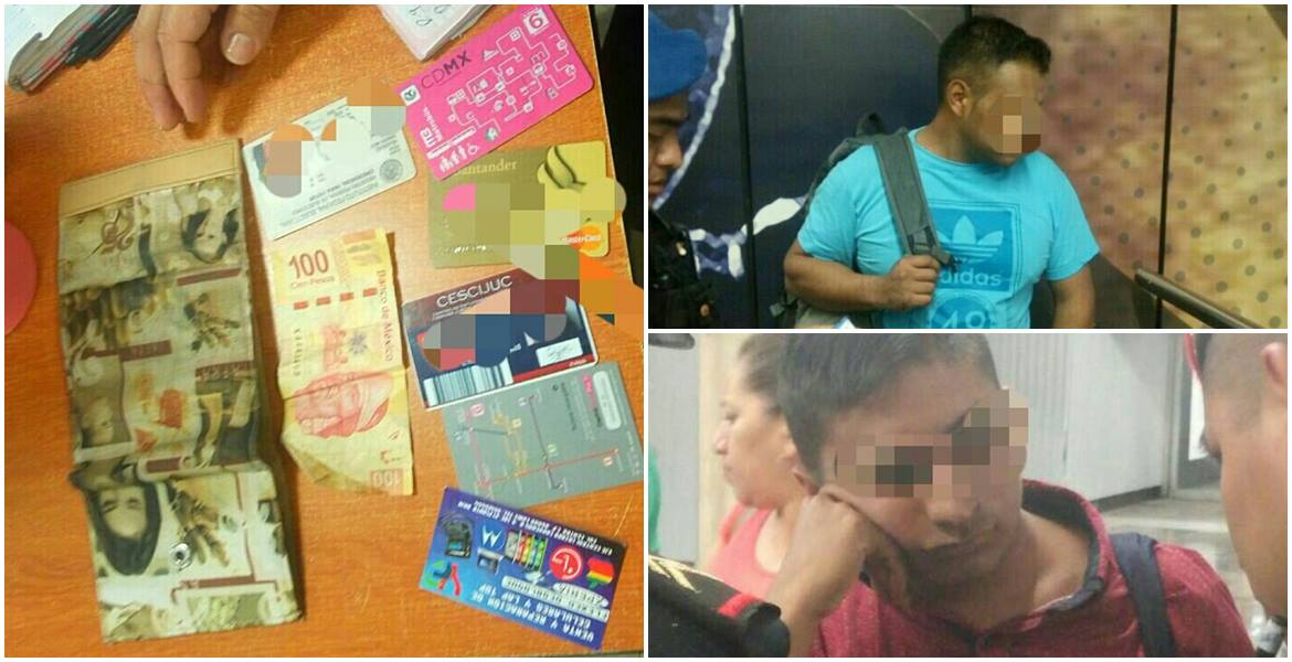Detienen a dos sujetos en el Metro por robo