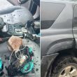 Vehículo incendiado de la periodista Yolanda Caballero