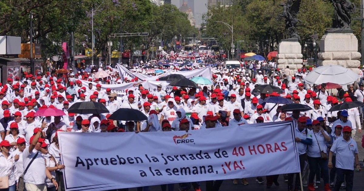Movilización del Día del Trabajo en CDMX tuvo asistencia de 35 mil personas