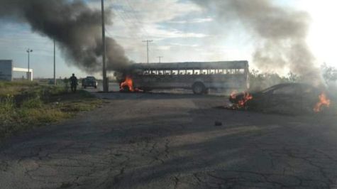 Amanece Matamoros entre balaceras, bloqueos y quema de autos
