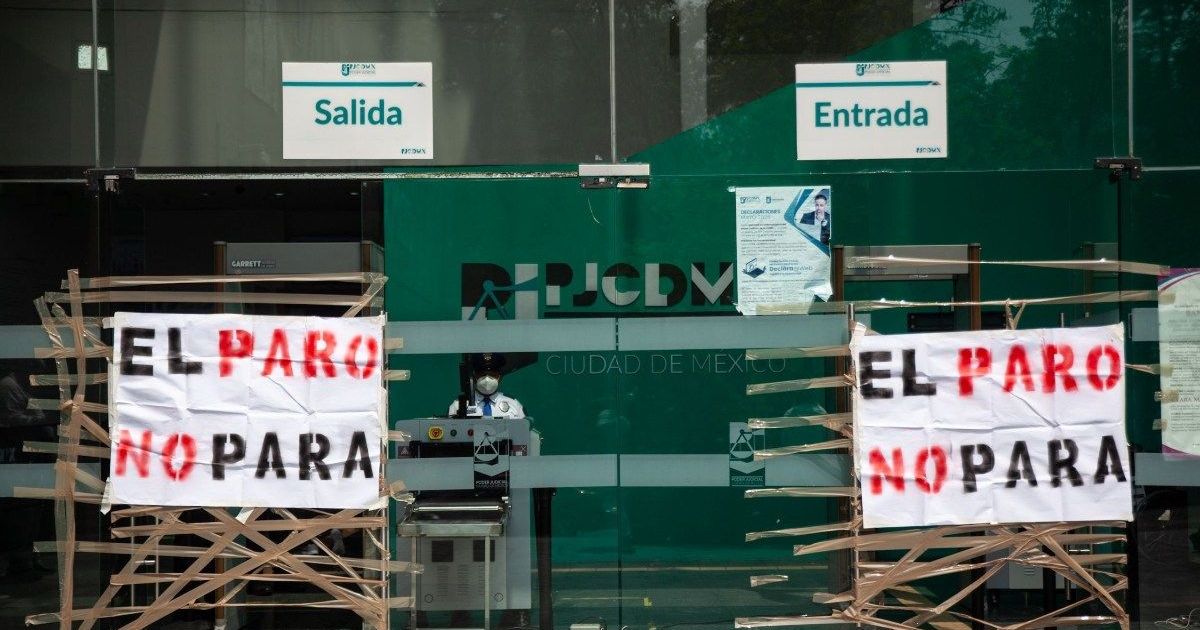Continúa el paro en el Poder Judicial de la CDMX pese a anuncio de acuerdo
