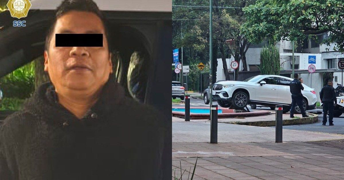 Conductor se queda dormido al volante y choca contra fuente en Polanco