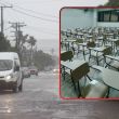 Tarde lluviosa en BCS y un salón de clases vacío