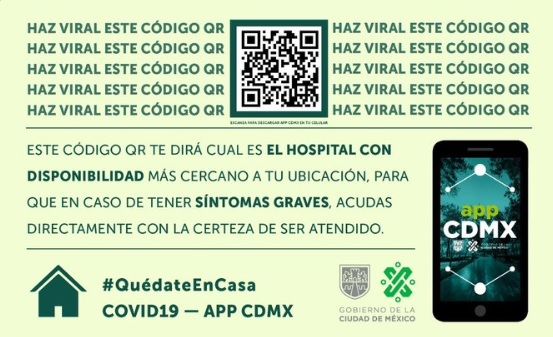 Código QR permite conocer los 54 hospitales disponibles en CDMX