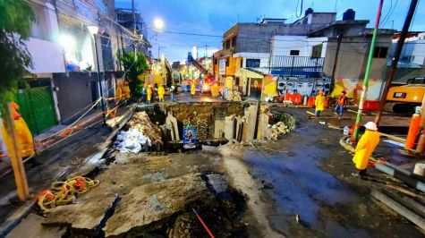 Reporta Segiagua avance de 70% en estabilización del terreno en socavón de Iztapalapa