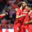Los goles del triunfo fueron obra de Héctor Herrera, el uruguayo Bruno Méndez y el portugués Paulinho.