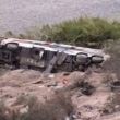 Caída de un autobús a un barranco en Perú