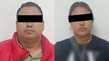 Marcos "N" de 39 años y María Eugenia "N", de 36 años, fueron detenidos, informados de sus derechos de ley