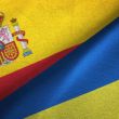 Banderas Ucrania y España 