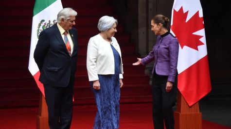 Recibe Sheinbaum a la gobernadora general de Canadá, Mary Simon