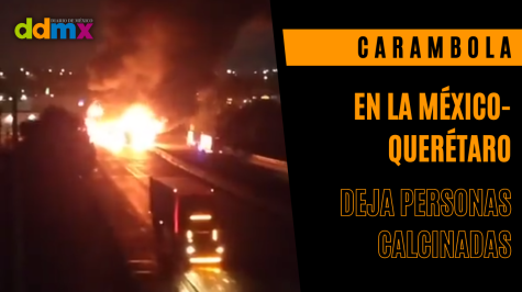 Carambola en la México-Querétaro deja al menos 10 autos quemados y ...