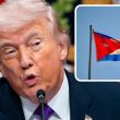 Donald Trump y bandera de Cuba 